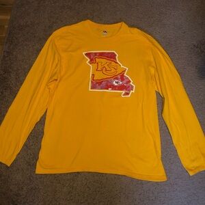 NFL Kansas City Chiefs Majestic Long Sleeve Shirt, Size L